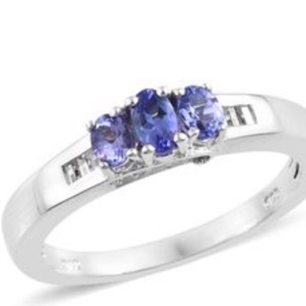 Genuine tanzanite ring 925 sterling silver - Picture 5 of 9